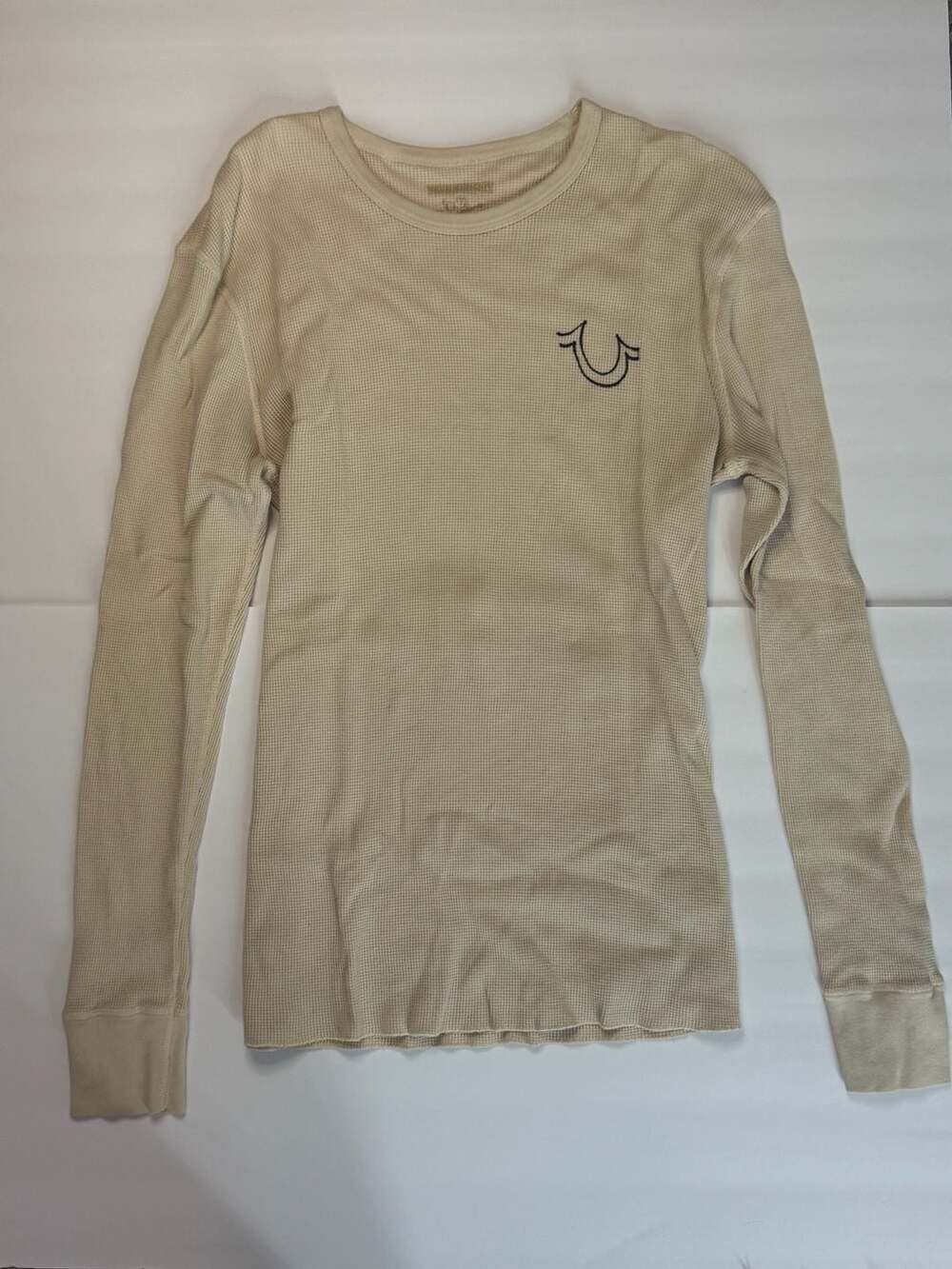 True Religion Long Sleeve Horseshoe Thermal Shirt Size M Tan